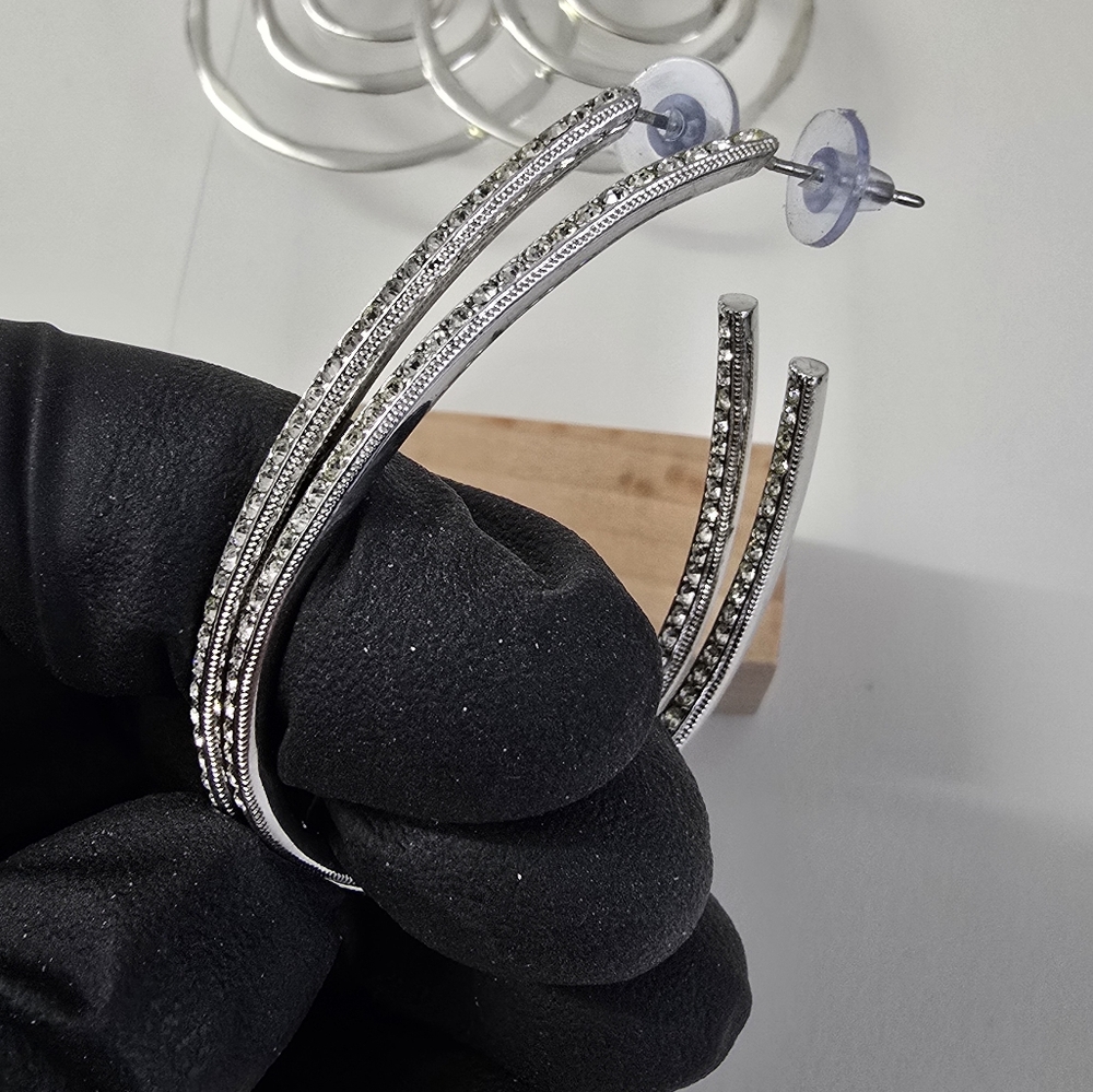 Silver Tone Earring Bundle Elegant & Versatile Co… - image 7